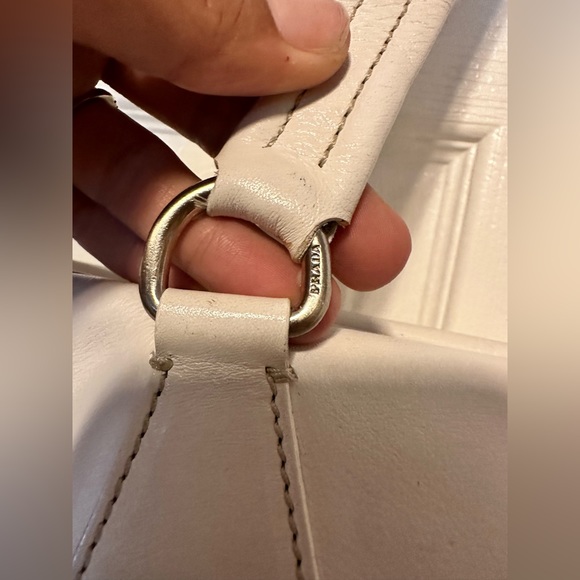 Vintage Prada white leather Boston bag medium - Picture 3 of 10